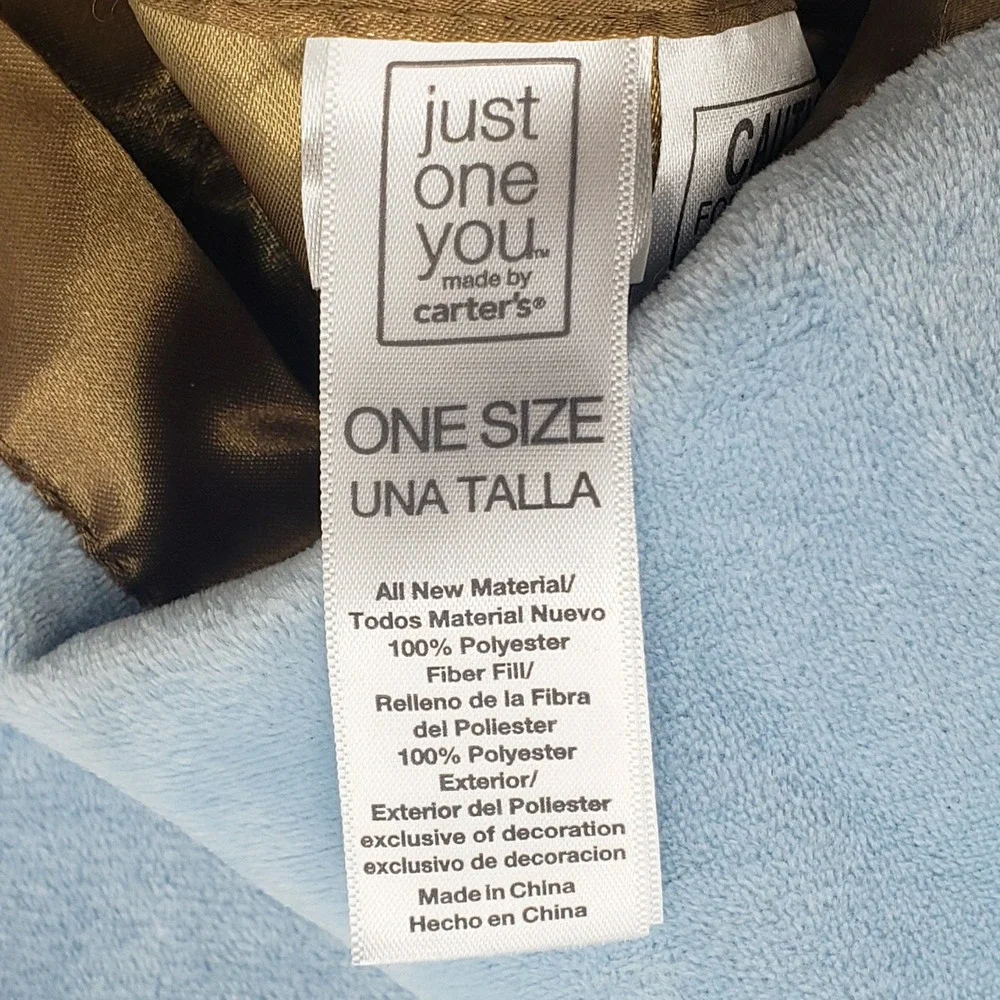 Carters Monkey Security Blanket I Love Hugs Rattle Blue Brown New‎ NWT